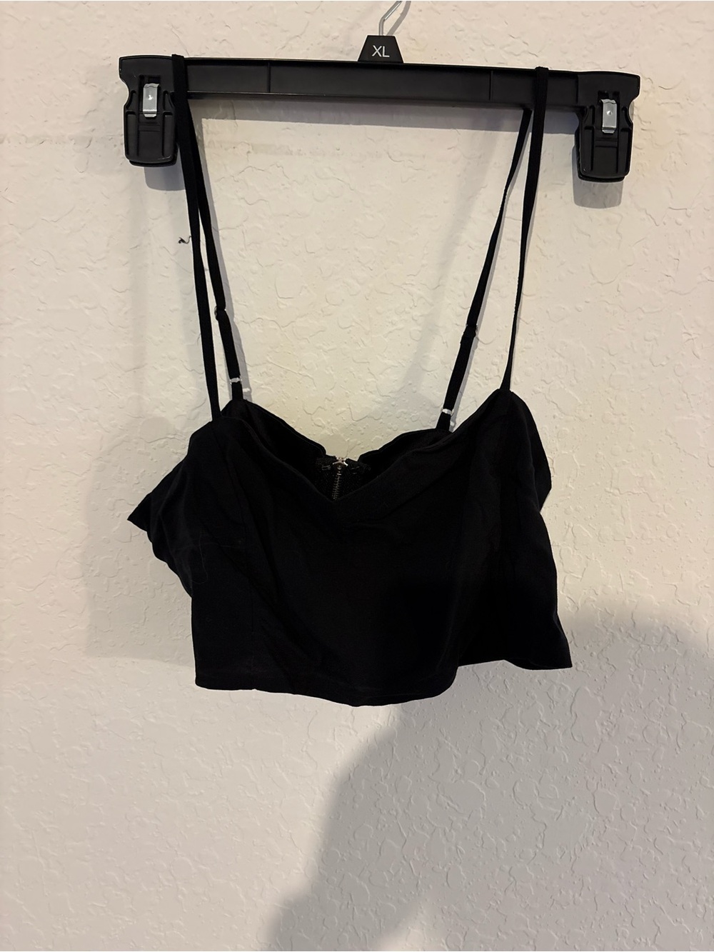 Lulu's Black Spaghetti Strap Crop Cami